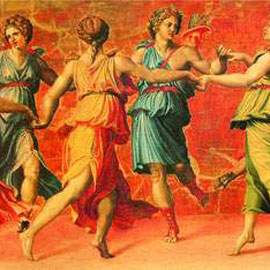 Puzzle 1000 G.Romano, Tanec Apolóna s múzami