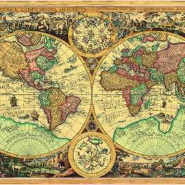 Puzzle 1000  Historická mapa světa