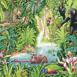 Puzzle 1000 Život v džungli