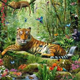 Puzzle 1500 Tygr v džungli